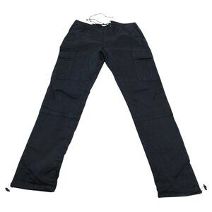 PacSun Cargo Pants Mens Medium Black Stretch Craig Slim Elastic Waist Drawstring
